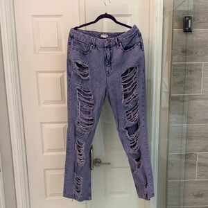 Good American Light Blue Distressed Boyfriend Jeans